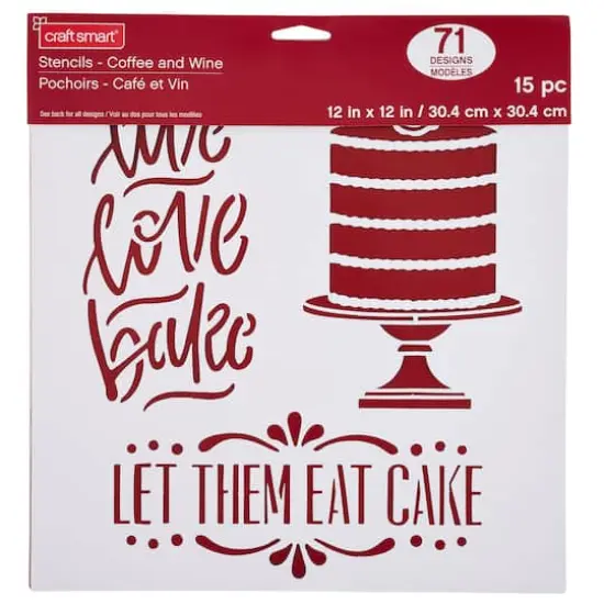 Coffee & Wine Stencils by Craft Smart&reg;, 12" x 12" {3}