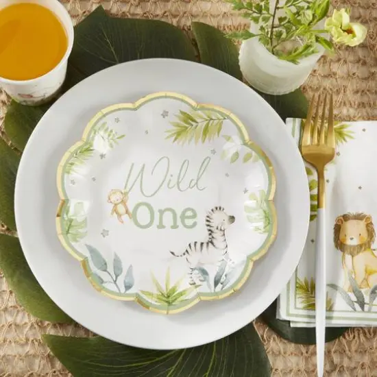 Kate Aspen 7" Safari Baby Premium Paper Plates Set, 16ct. {3}