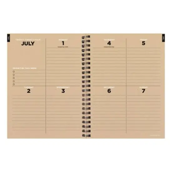 TF Publishing 2024-2025 Medium Denim Spiral Weekly Monthly Planner {5}