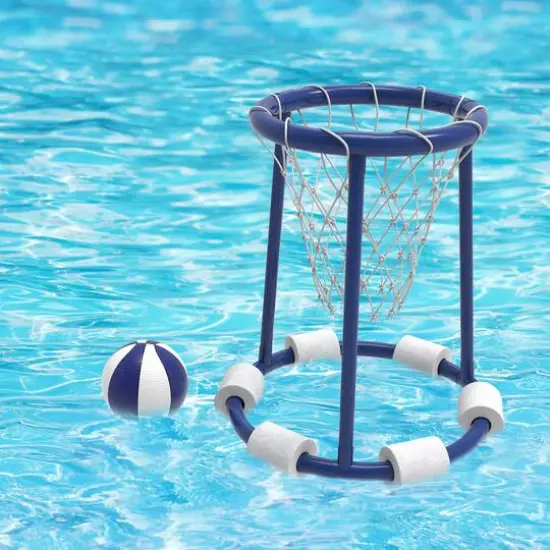 Toy Time Pool Basketball Hoop Set {3}