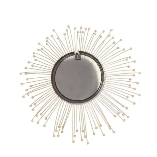 Gold Metal Glam Wall Mirror Set {6}