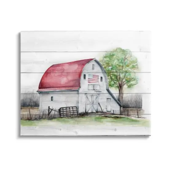 Stupell Industries Rustic Americana Barn Canvas Wall Art {1}