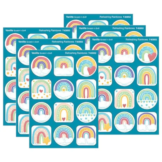 TREND Enterprises&reg; Refreshing Rainbows, Vanilla Scent Scratch 'n Sniff Stinky Stickers&reg;, 6 Packs of 48 {1}