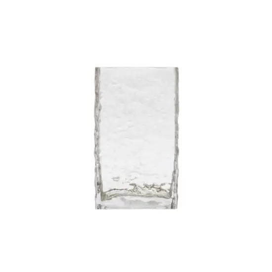 Hello Honey&reg; 8" Clear Rectangular Hammered Glass Vase {1}