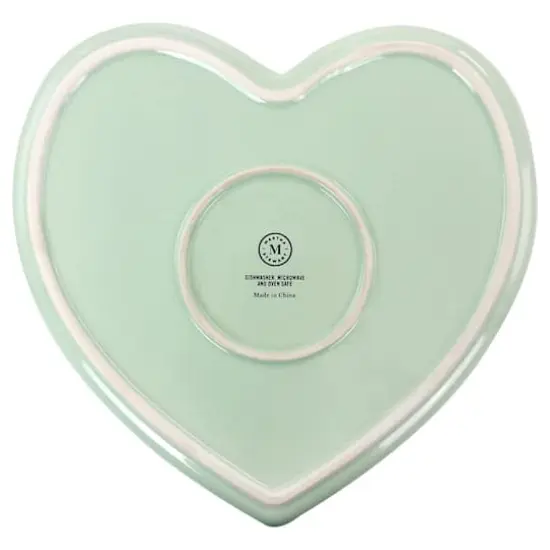 Martha Stewart 11'' Mint Heart Shaped Stoneware Cake Pan {5}