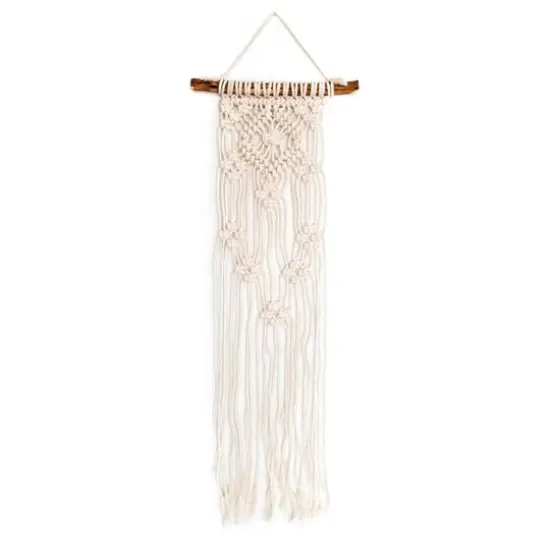 Solid Oak Make-Rame&trade; Lacy Diamonds Macram&eacute; Mini Wall Hanging Kit {3}