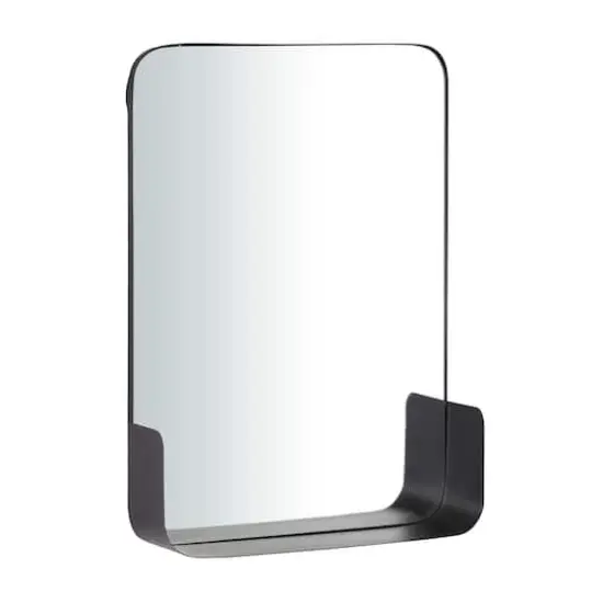 CosmoLiving by Cosmopolitan 22" Metal Modern Wall Mirror Black {1}