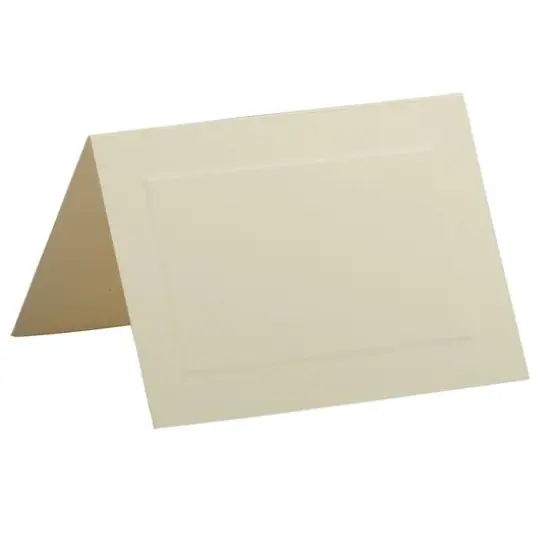 JAM Paper A1 Ivory Blank Foldover Cards with Panel {1}