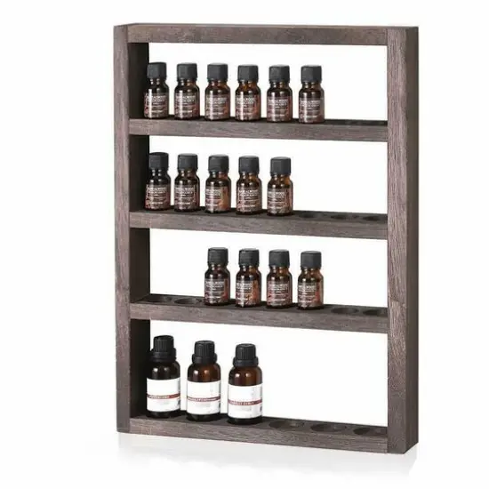 Essential Oil Storage Wall Display Rack Gray White {2}