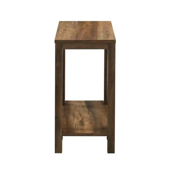 Walker Edison Reclaimed Barnwood Narrow A-Frame Side Table {7}