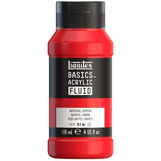 Liquitex&reg; BASICS&reg; Acrylic Fluid, 4oz. Naphthol Crimson {1}