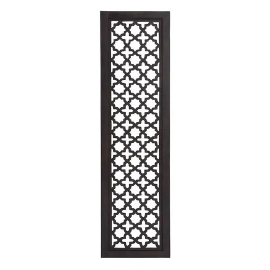 Black Traditional Ornamental Wood Wall Decor, 72" x 20" {1}