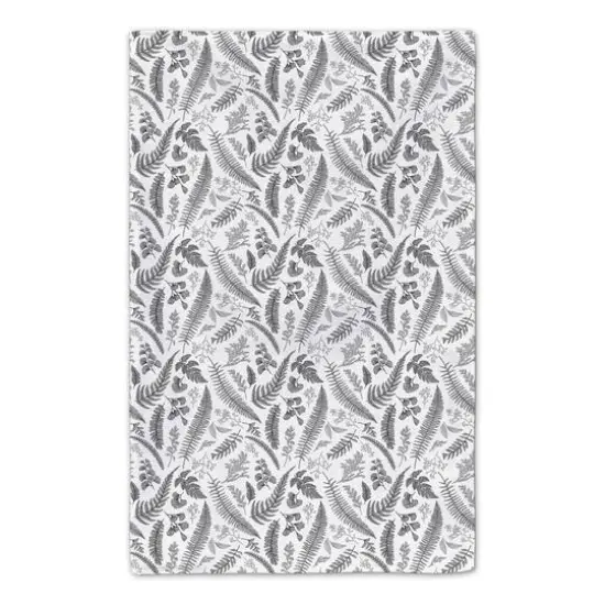 Leaves on Linen Tea Towel Set {6}