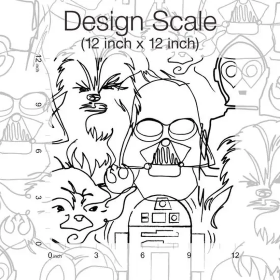 RoomMates Black Star Wars™ Saga Line Sketches Peel and Stick Wallpaper {7}