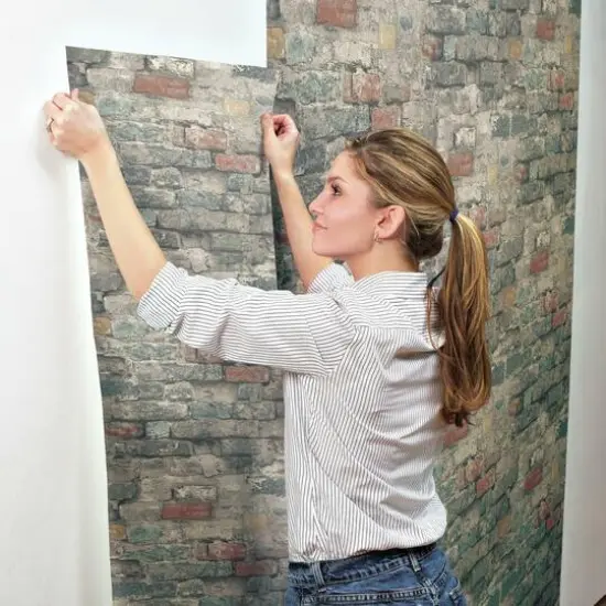 RoomMates Brick Alley Peel & Stick Wallpaper {11}