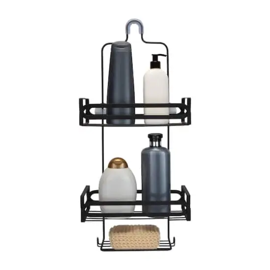 Elle D&eacute;cor Noir Black Shower Caddy {3}