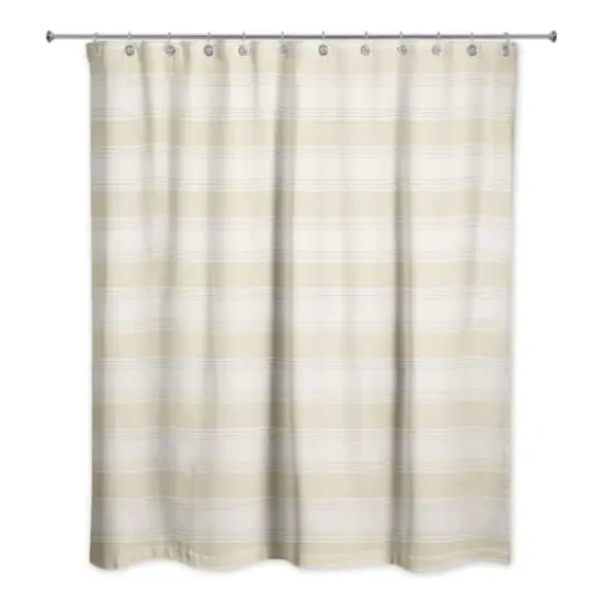 Stripe Shower Curtain Yellow {1}