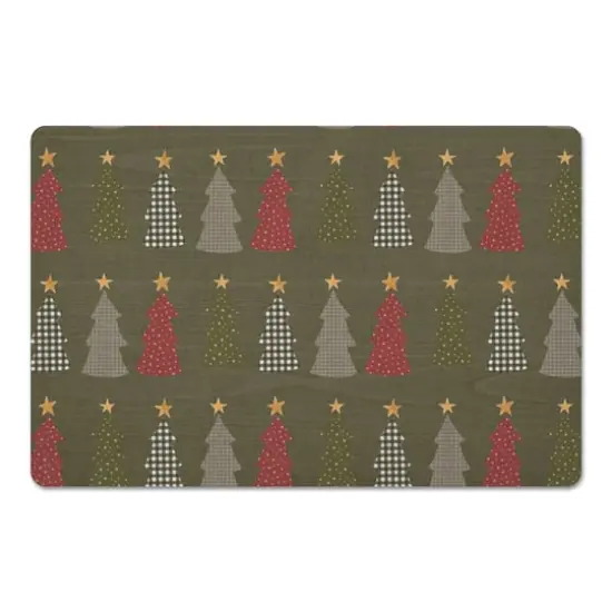 Green Tree Pattern Floor Mat {1}