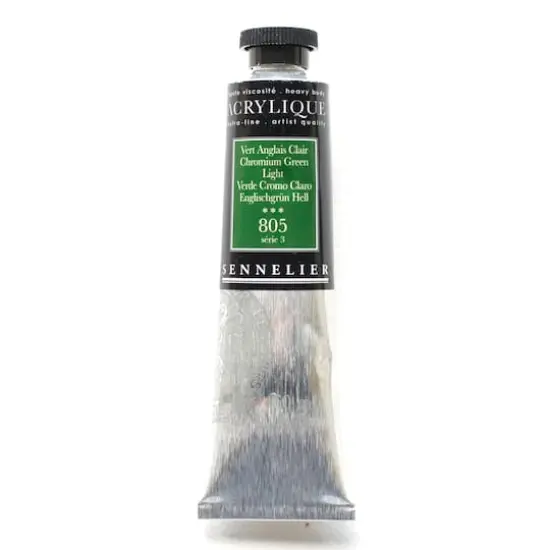 Sennelier Extra Fine Artists' Acrylic Paint, 60mL 805 Chromium Green Light {1}