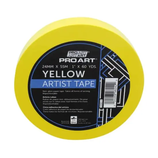 Pro Art&reg; Artist Tape, 1" x 60yd. Yellow {1}