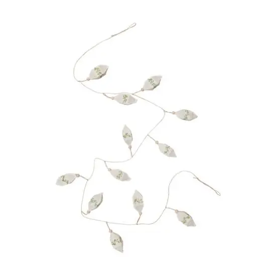 Hello Honey&reg; 8ft. Natural & Green Hand-Painted Burlap Wrapped Garland {1}