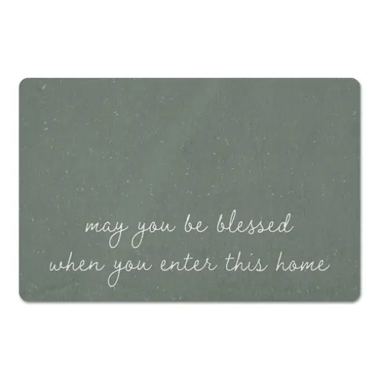 18" x 27" Sage May You Be Blessed When Enter Home Floor Mat {1}