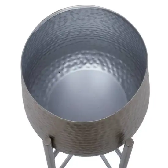 Silver Transitional Planter, Set of 2" 19", 16" {6}
