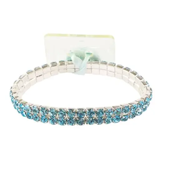 Jam Paper Sophisticated Lady Floral Bracelet Light Blue {1}