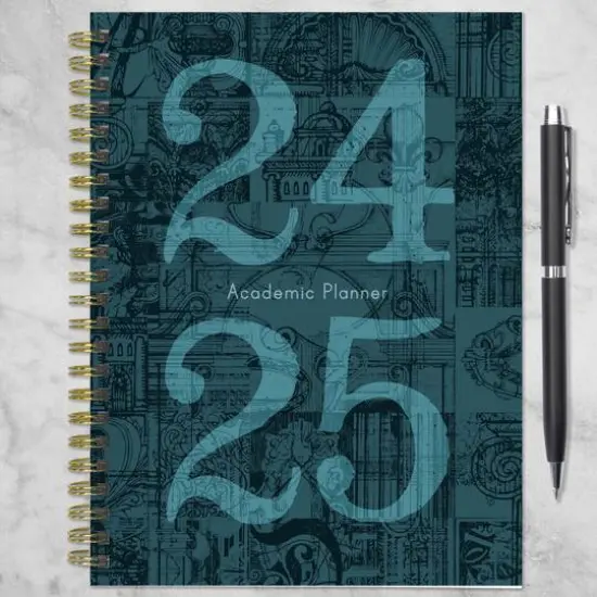 TF Publishing 2024 - 2025 Mineral Fleur-de-lis Medium Spiral Planner {6}