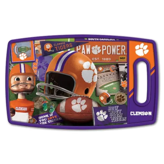 College Retro Series Cutting BoardClemson Tigers {1}