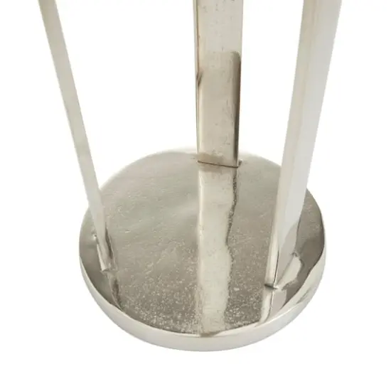 Silver Aluminum Modern Candle holder 14",10" {5}