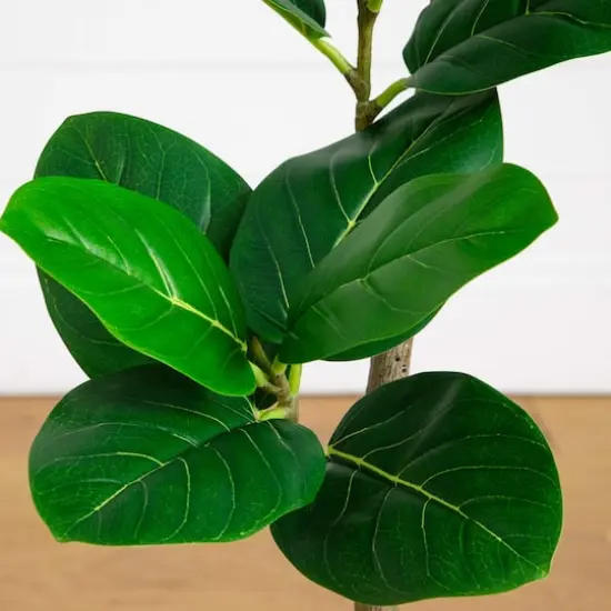 7ft. Artificial Curved Trunk Audrey Ficus Tree {5}