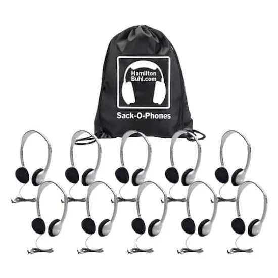 HamiltonBuhl&reg; Sack-O-Phones HA2 Personal Headphones, 10ct. {1}