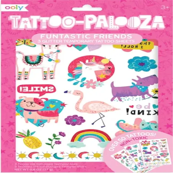 OOLY Tattoo-Palooza Funtastic Friends Temporary Glitter Tattoo Set {1}