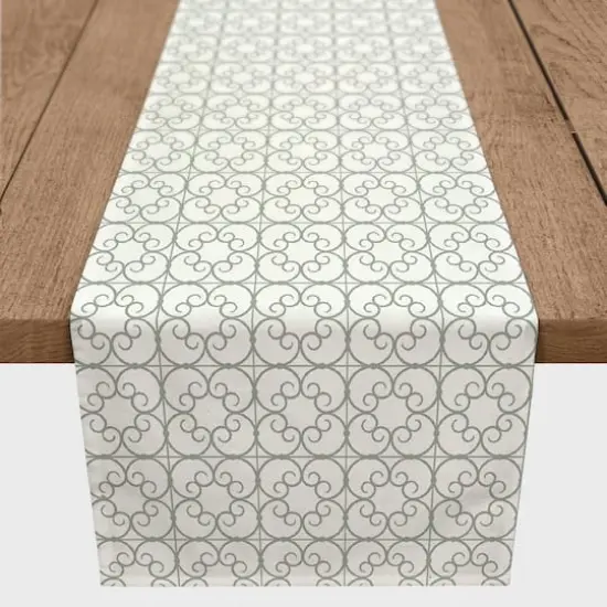 Delicate Tiles Indoor/Outdoor Table Runner Green {3}