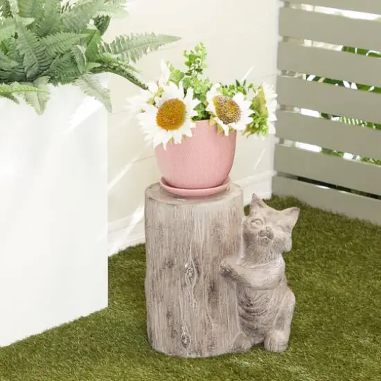 Brown MGO Modern Farmhouse Garden Sculpture, 15" x 14" x 10" {8}