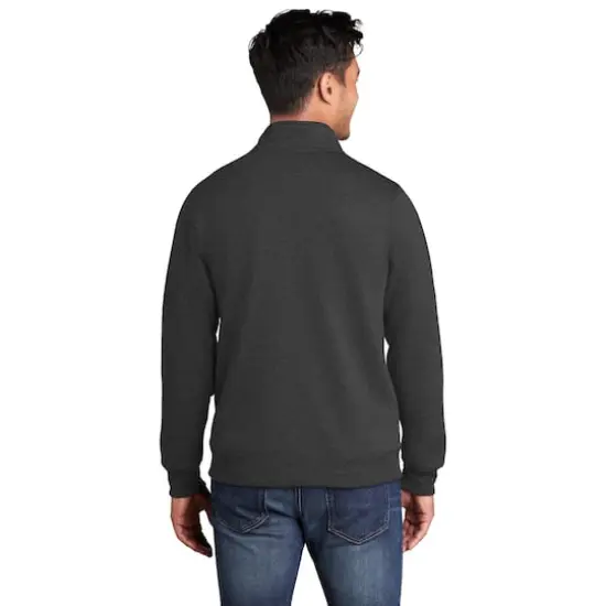 Port & Company&reg; Core Fleece Cadet Full-Zip Adult Unisex Sweatshirt Dark Heather Grey {6}