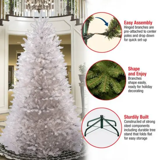 7.5ft. Unlit Dunhill&reg; White Fir Artificial Christmas Tree {7}