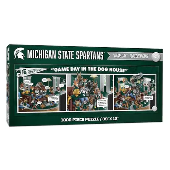 College Game Day in the Dog House 1,000 Piece Puzzle Michigan State Spartans {1}