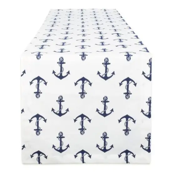 DII&reg; 108" Anchors Away Print Table Runner {1}