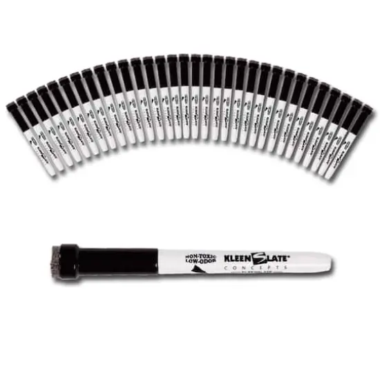 KleenSlate&reg; Small Black Dry Erase Markers with Eraser, 36ct. {1}