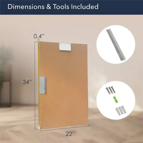 Head West Brassy Gold Spectrum Metal Rectangular Bathroom Vanity Mirror - 34" x 22" {8}