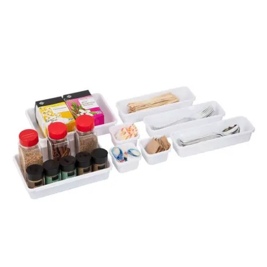 Mind Reader White Drawer Organizer Set {6}