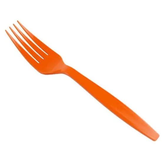 JAM Paper Premium Plastic Forks, 100ct. Orange {4}