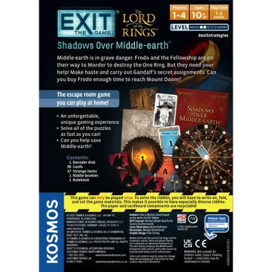 Thames & Kosmos EXIT: The Lord of the Rings - Shadows Over Middle-Earth Game {3}