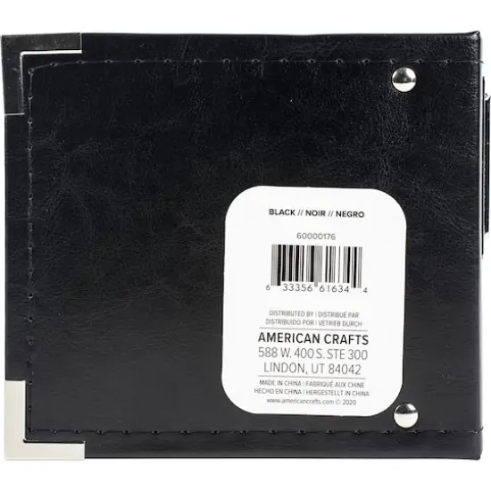 We R Memory Keepers® Classic Leather D-Ring Album, 4" x 4" Black {4}