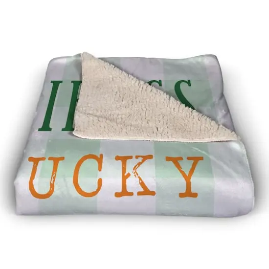 St Pat Words Buffalo 50" x 60" Sherpa Fleece Blanket {3}