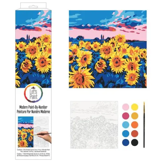 Plaid&reg; Sunflower Meadow Paint-By-Number Kit {1}