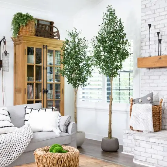 7ft. Potted Artificial Olive Tree {6}