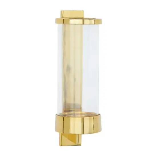 Gold Aluminum Contemporary Wall Sconce, 16" x 5" x 7" {3}